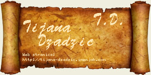 Tijana Džadžić vizit kartica